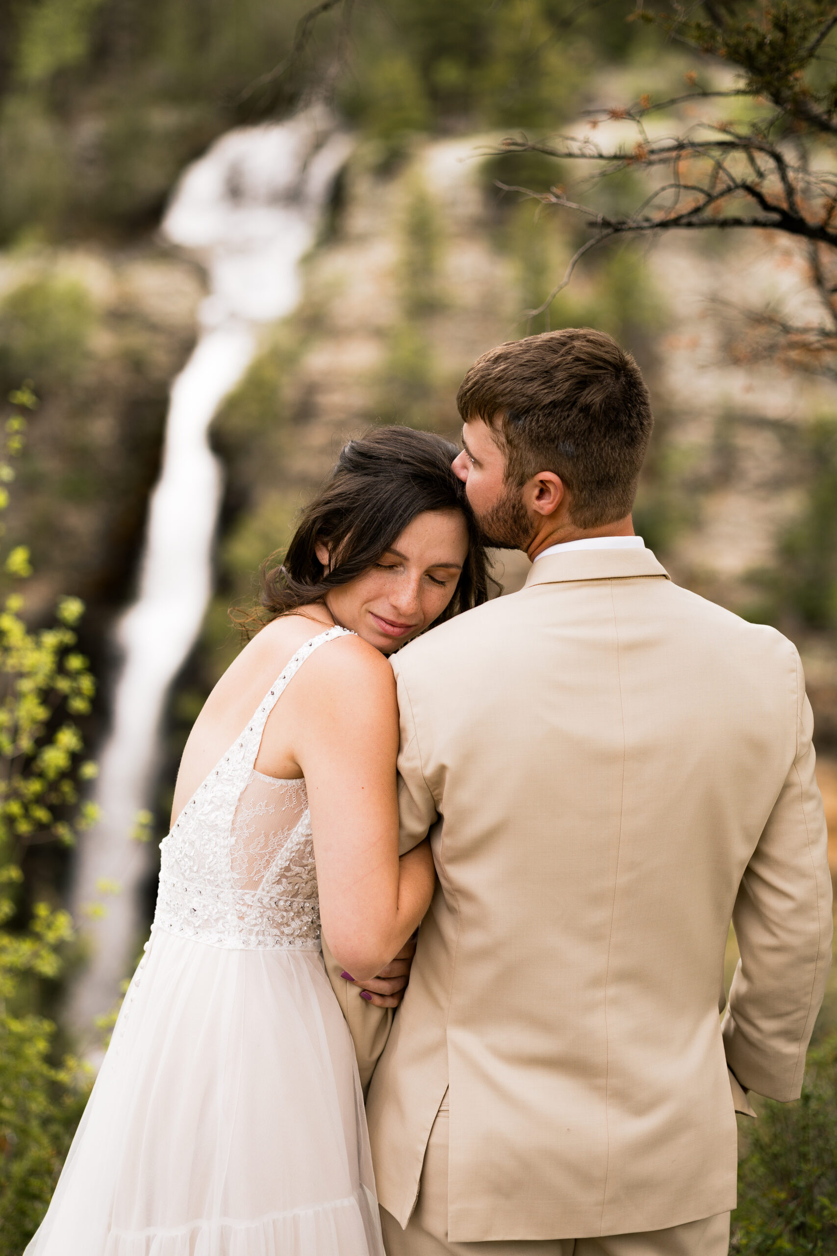 waterfall elopement in colorado
